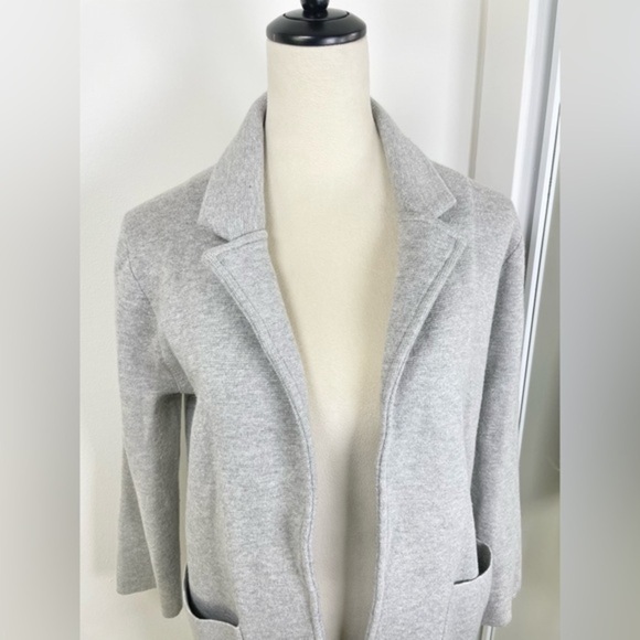 J.Crew‎ Sophie Wool Blend Sweater Blazer Womens XS Gray Cardigan - Picture 3 of 8